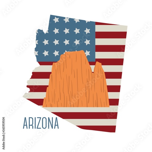 arizona state map with grand canyon