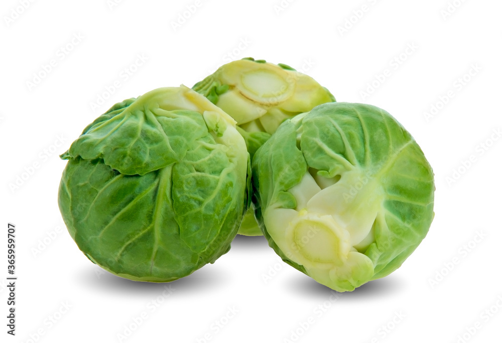 Fototapeta premium Brussels sprouts isolated on white background