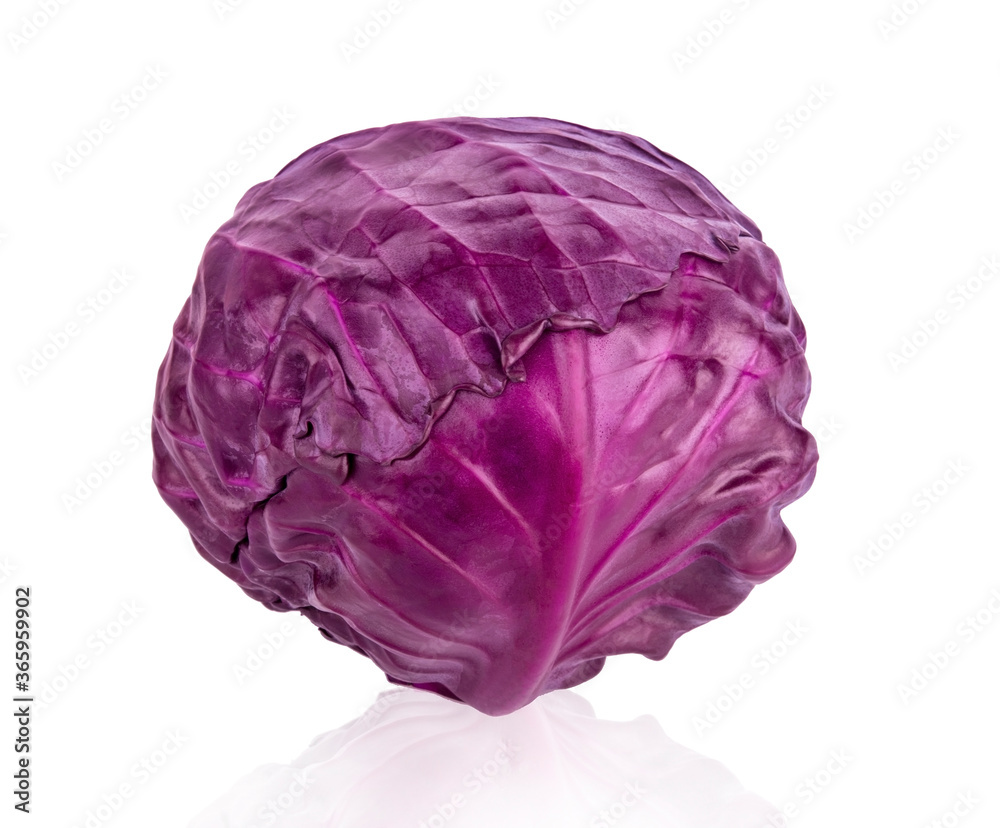 Purple cabbage isolated on white background Purple cabbage isolated on white background