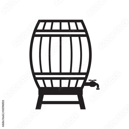 wooden barrel with faucet
