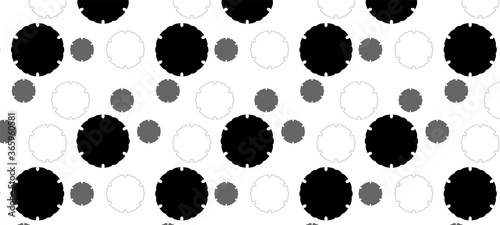 Monochrome Japanese style snow ring pattern background material