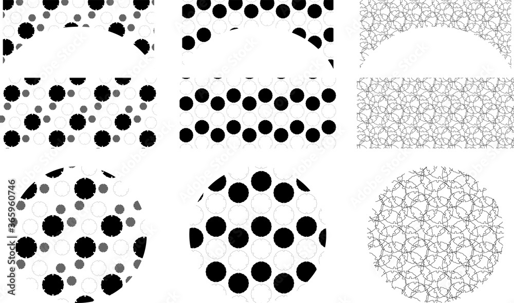 Fototapeta premium Monochrome Japanese style snow ring pattern background material
