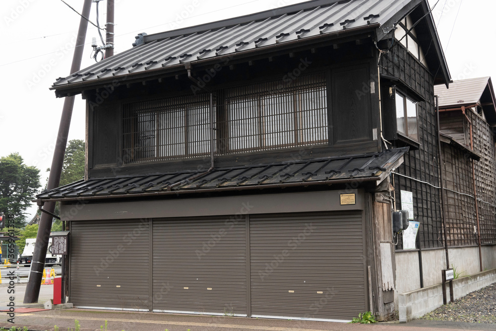 Old house in Shirakawa Station on Oshu Road, where Iwabuchi Etsutaro was born, in Shirakawa City, Fukushima Prefecture, Japan Old house in Shirakawa Station on Oshu Road, where Iwabuchi Etsutaro was born, in Shirakawa City, Fukushima Prefecture, Japan