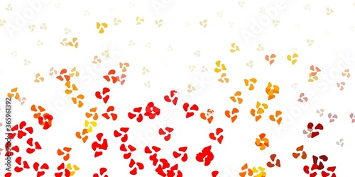 Light orange vector backdrop with chaotic shapes.