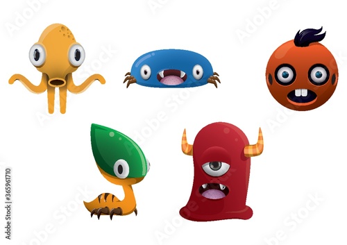 set of monster icons