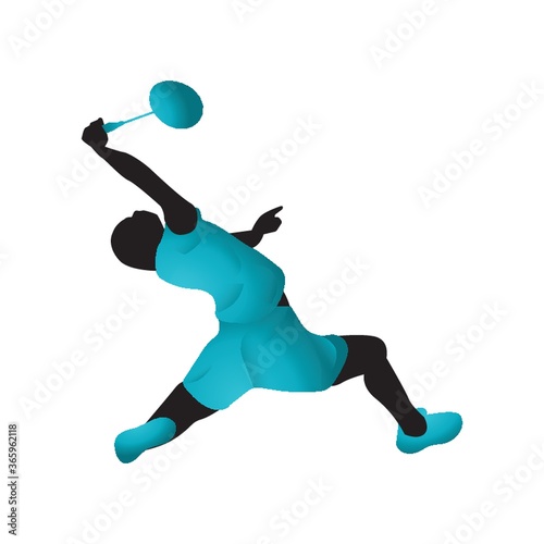 badminton player in action