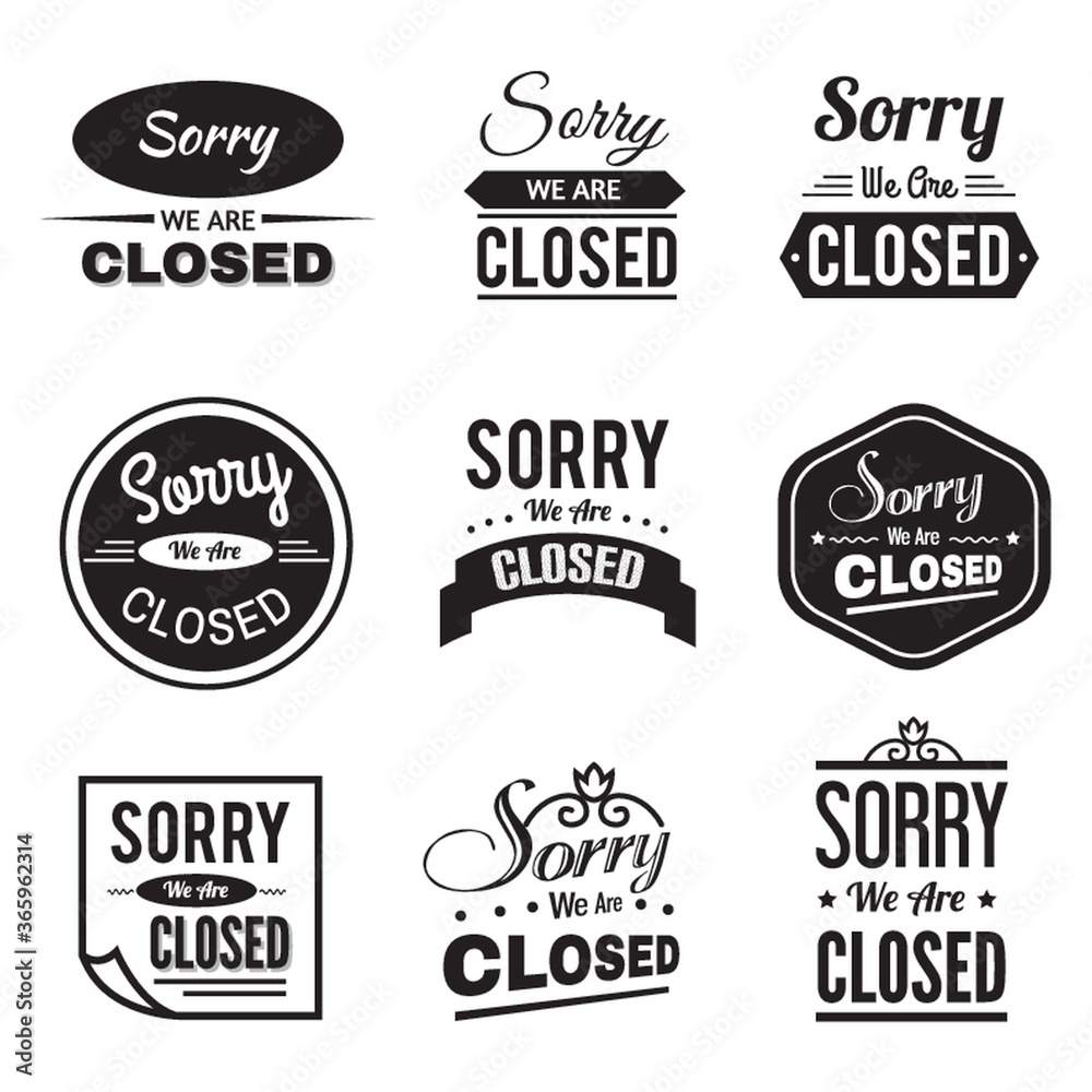 set of sorry texts and labels