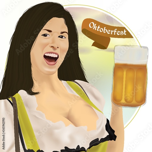 woman holding beer mug