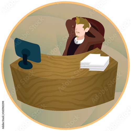 businessman taking a break