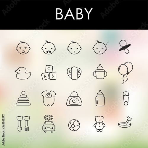 baby icon set