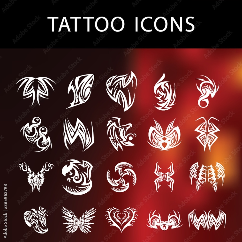 Naklejka premium tattoo set