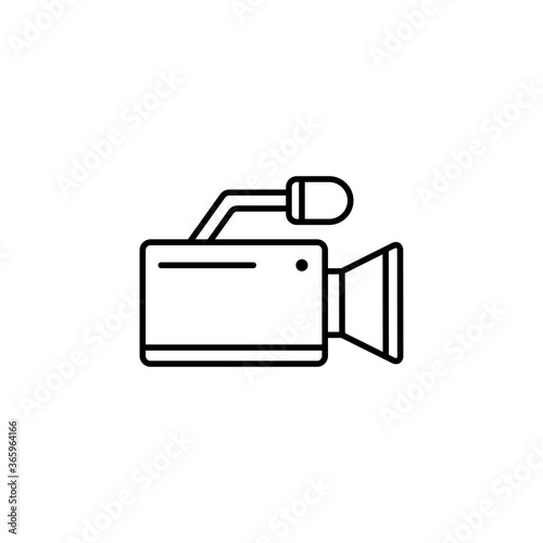 Camera Recorder Black Line Icon. Simple and minimalist. Thin and Outline Style. Can use for web, apps, or logo. Vector illustration. Home Electronic Icon.