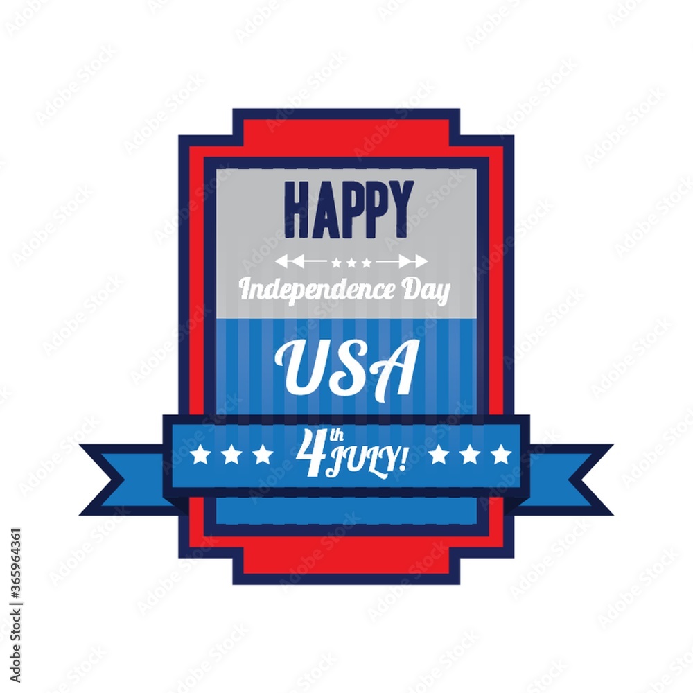 happy independence day usa label