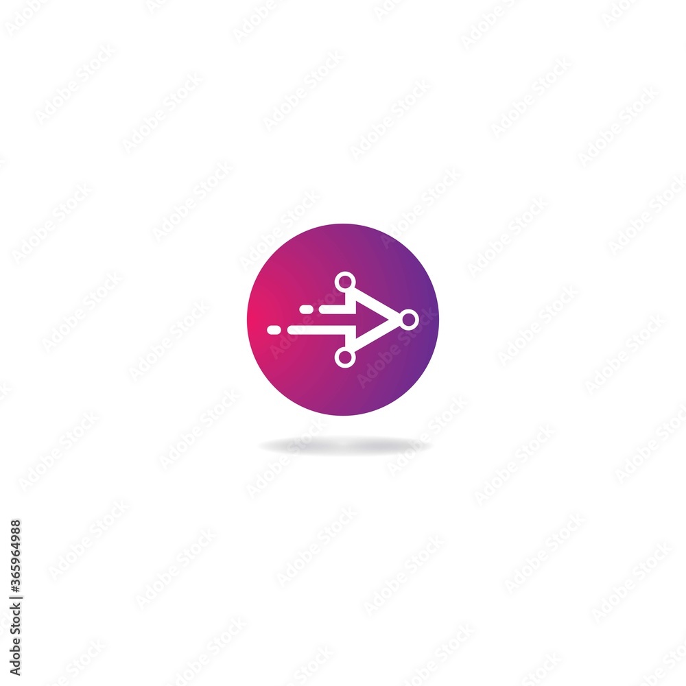 Arrows vector illustration icon logo template design Arrows vector illustration icon logo template design