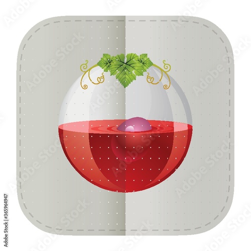 wine in sphere glass