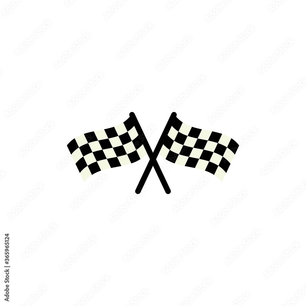 racing flag with checkered flag racing flag with checkered flag
