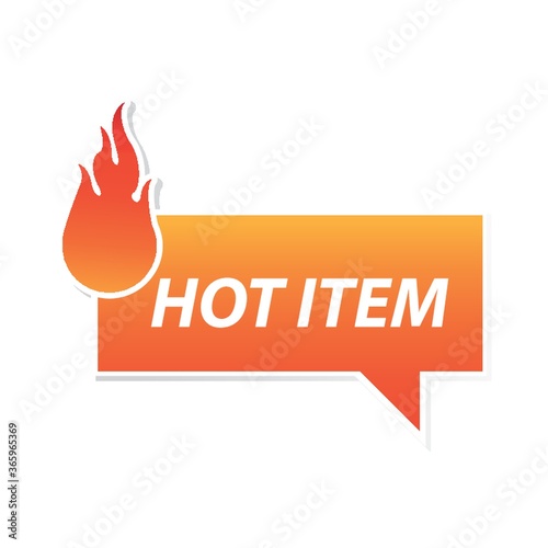 hot item label