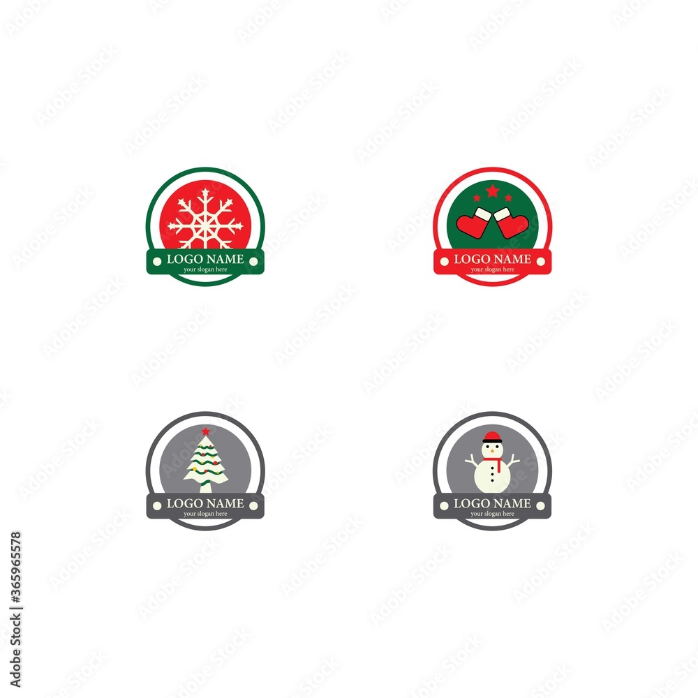 Christmas logo template vector icon design Christmas logo template vector icon design