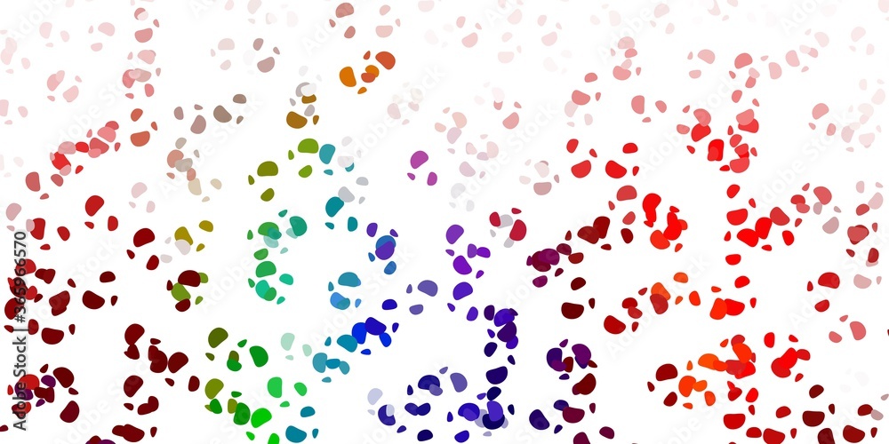 Light multicolor vector template with abstract forms.