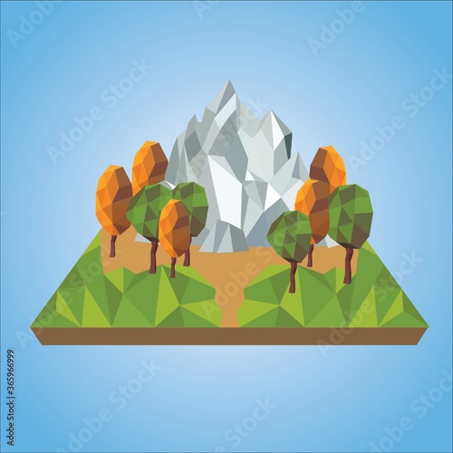faceted mountain