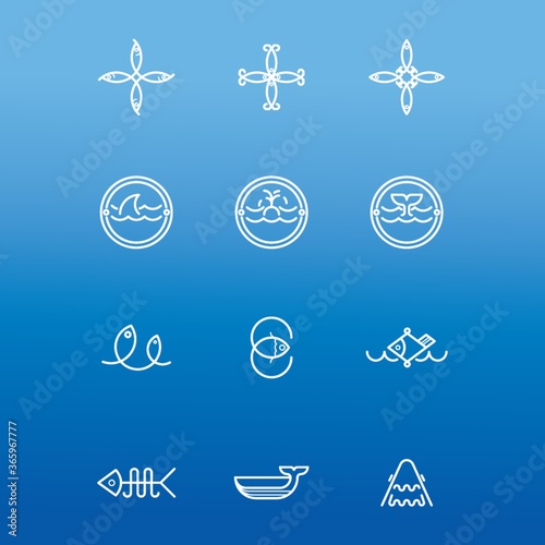 set of fish icons