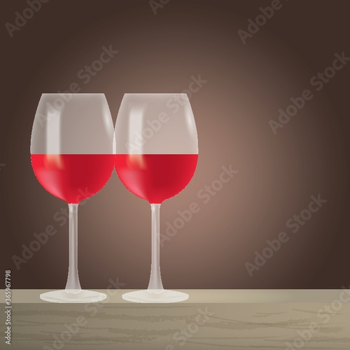 red wine in glasses