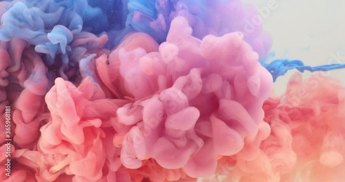 Beautiful colors mixing under water