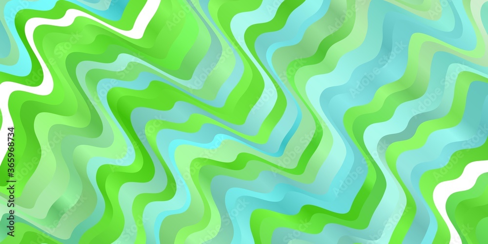 Light Green vector texture with wry lines. Abstract gradient illustration with wry lines. Pattern for ads, commercials.