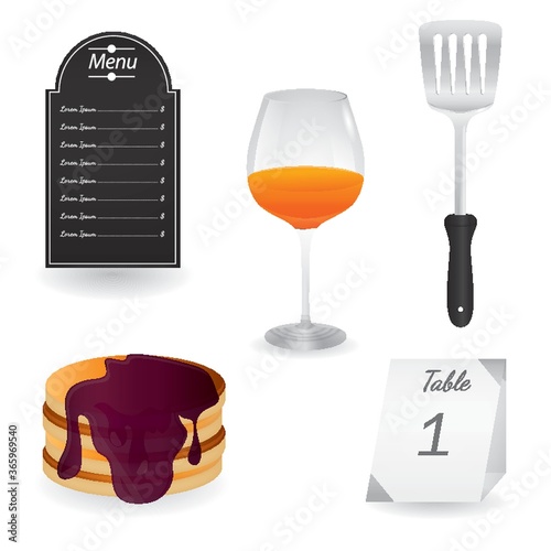 restaurant icon set