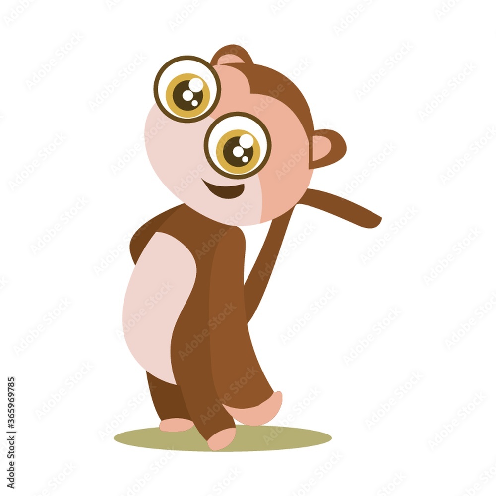 Fototapeta premium monkey feeling shy