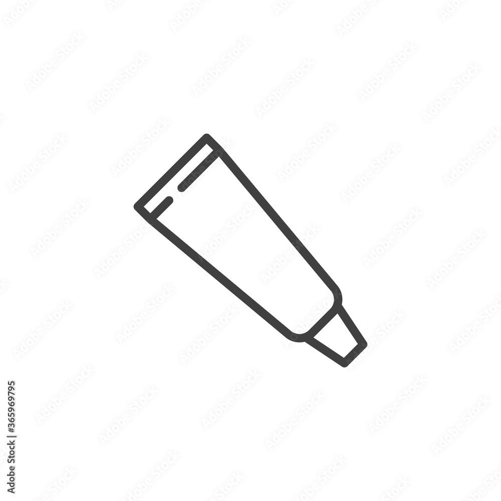 Medical ointment tube line icon. linear style sign for mobile concept and web design. Medical tube outline vector icon. Symbol, logo illustration. Vector graphics Medical ointment tube line icon. linear style sign for mobile concept and web design. Medical tube outline vector icon. Symbol, logo illustration. Vector graphics