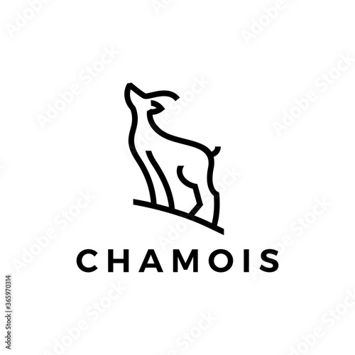 chamois logo vector icon illustration photo