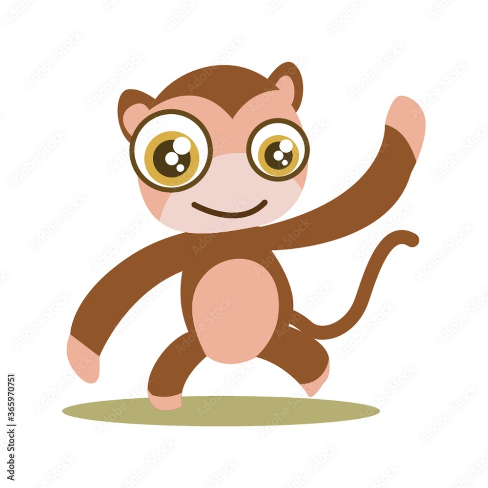 Fototapeta premium monkey hand raised