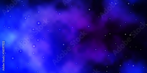 Dark Pink, Blue vector layout with bright stars. Colorful illustration in abstract style with gradient stars. Best design for your ad, poster, banner.