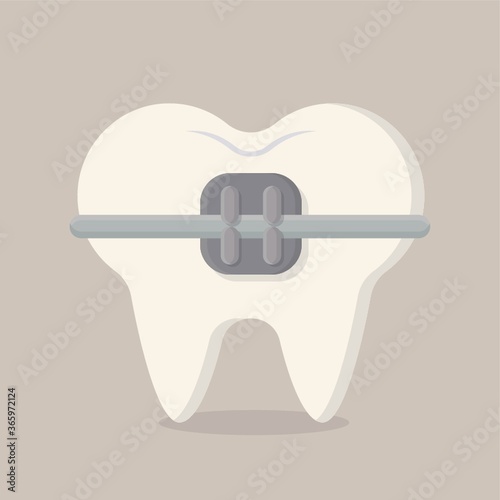 tooth with braces