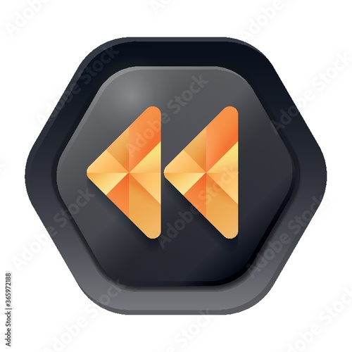 fast backward web button