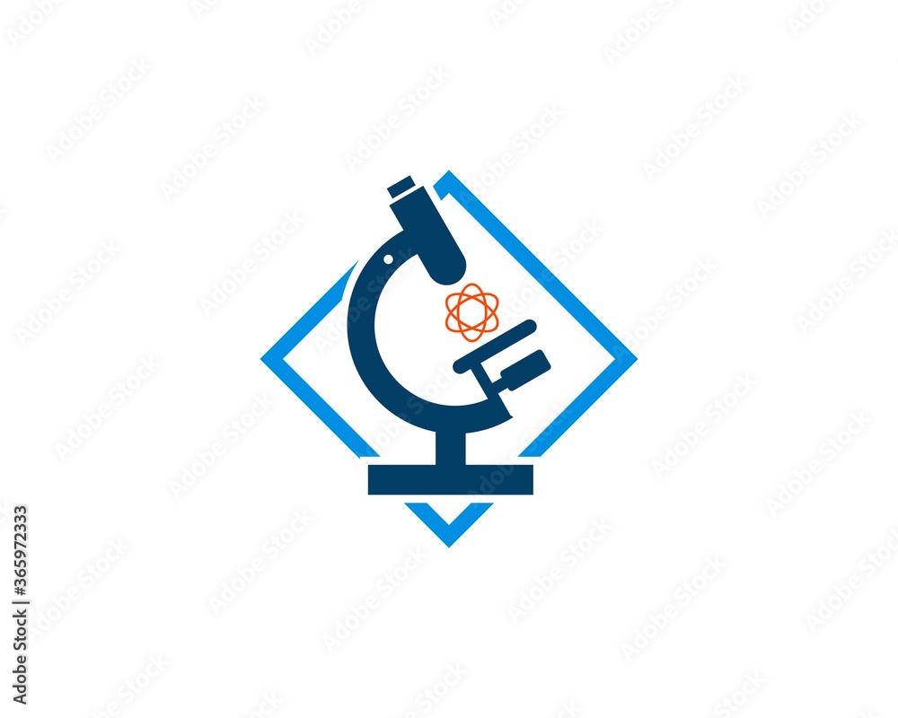 Microscope science research in the square Microscope science research in the square