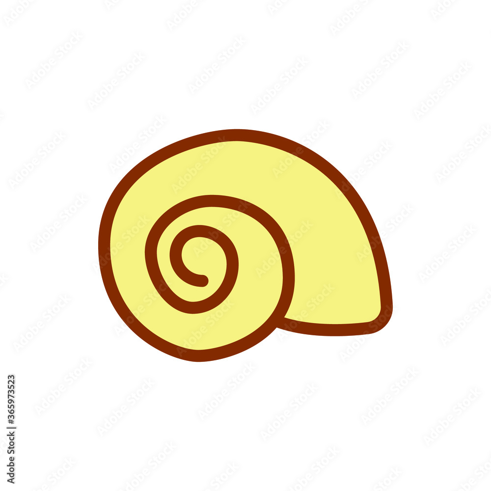 rounded shell icon vector illustration filled outline style. summer icon set. rounded shell icon vector illustration filled outline style. summer icon set.