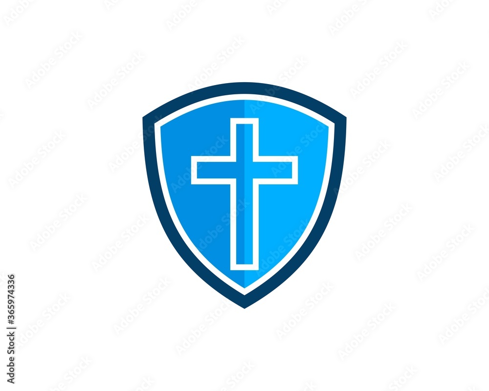 Cross religion inside the shield Cross religion inside the shield