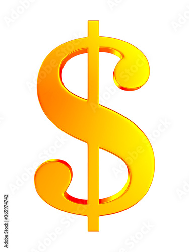 symbol dollar on white back...