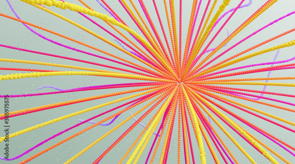 Point explode. Array with dynamic emitted particles. 3d technology style. Abstract background. Vector illustration. Point explode. Array with dynamic emitted particles. 3d technology style. Abstract background. Vector illustration.