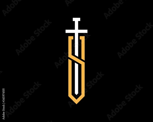 Sword with S letter initial
