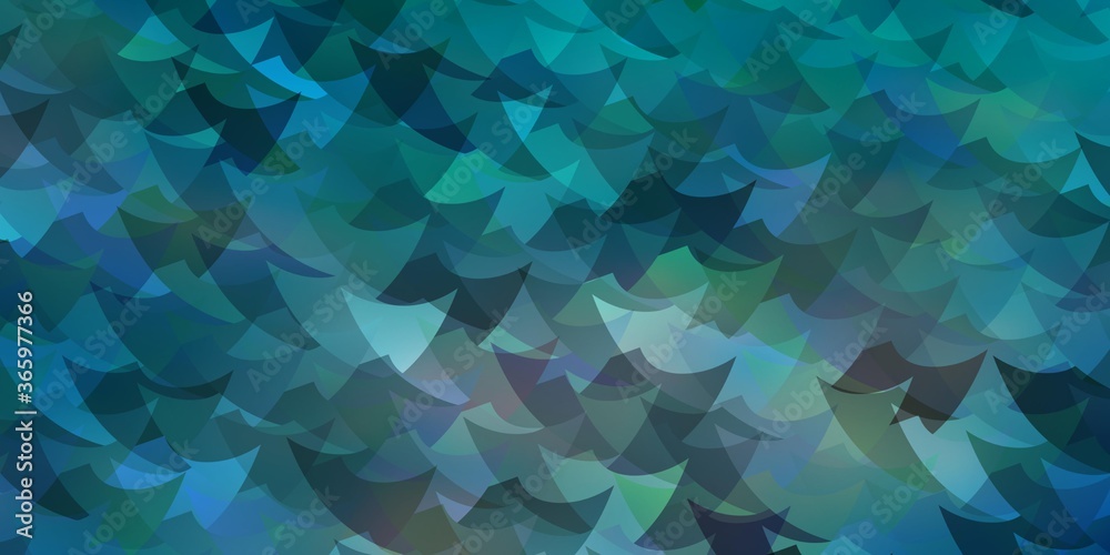 Dark BLUE vector pattern with polygonal style with cubes.
