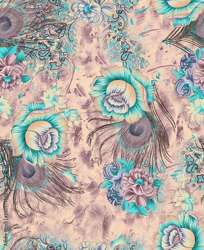 ornamenatl paisley seamless pattern, texture effect. Indian ornament.