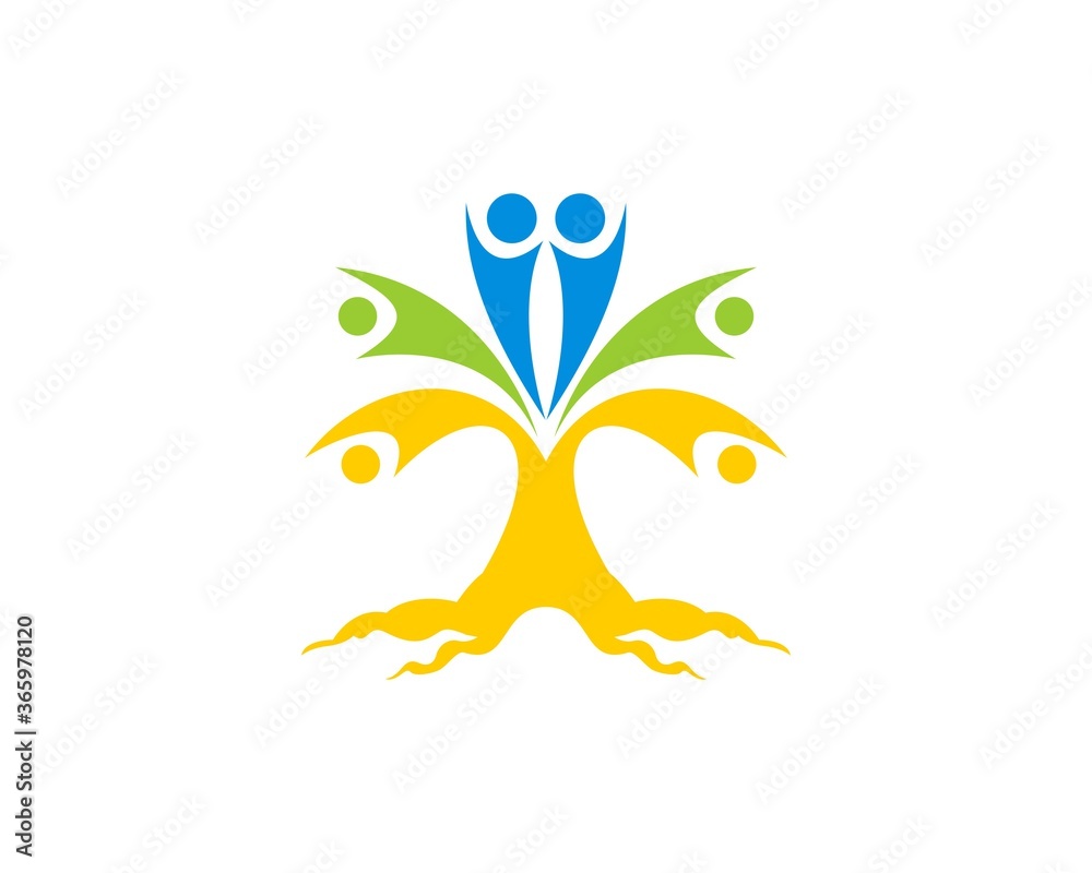 Tree of healthy people logo