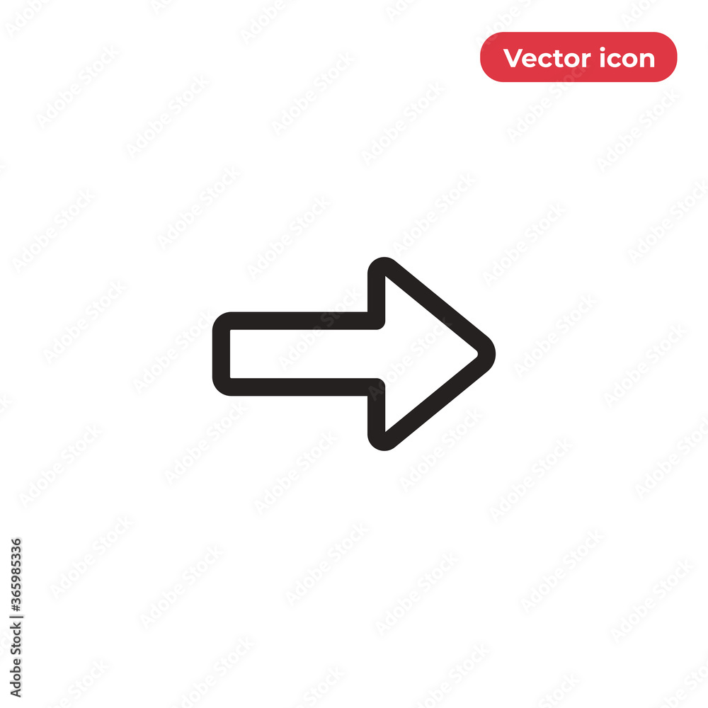 Right arrow icon vector. Next sign Right arrow icon vector. Next sign