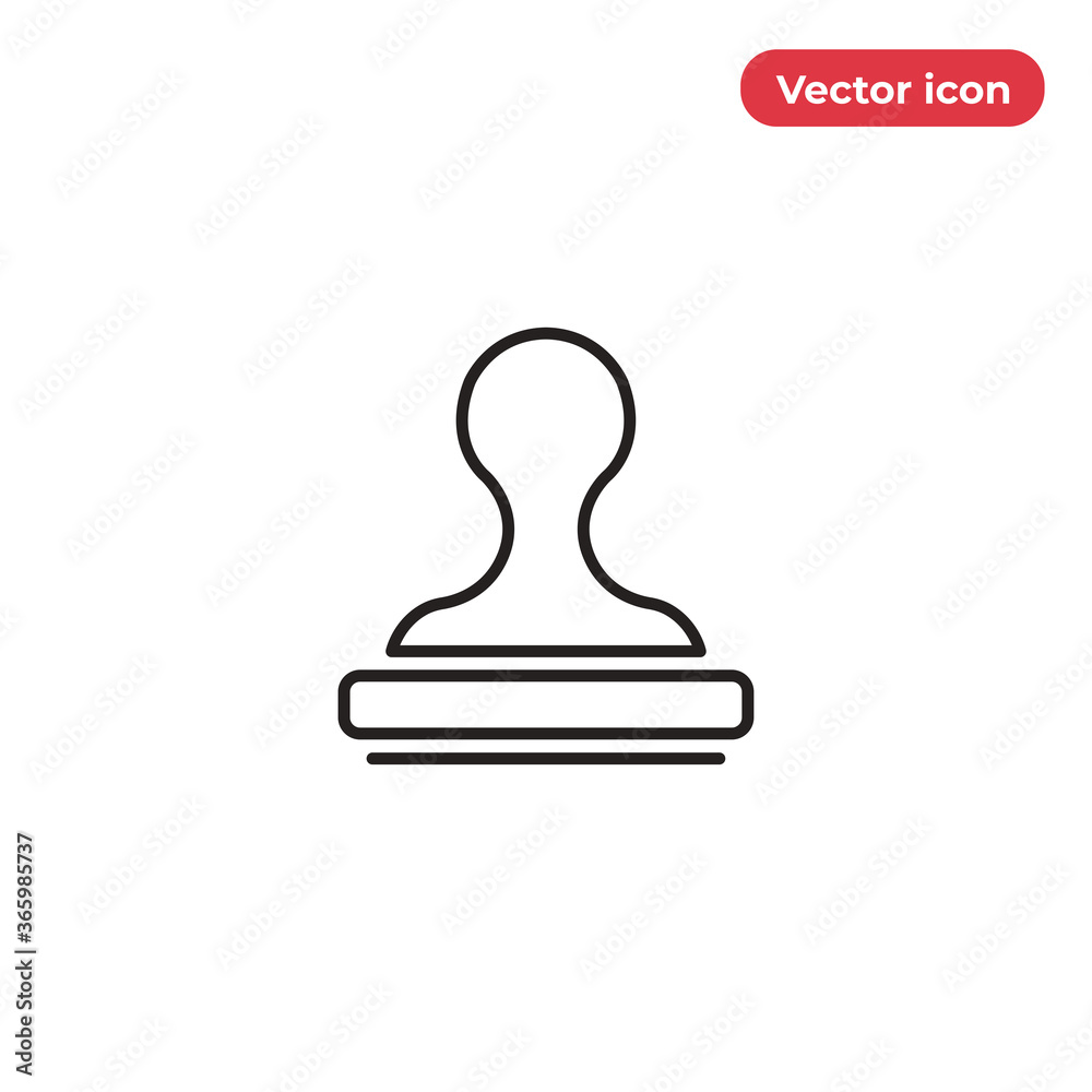 Stamp icon vector. Rubber stamp sign Stamp icon vector. Rubber stamp sign