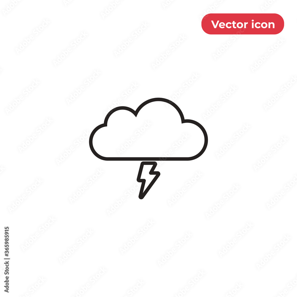 Storm icon vector. Cloud sign Storm icon vector. Cloud sign