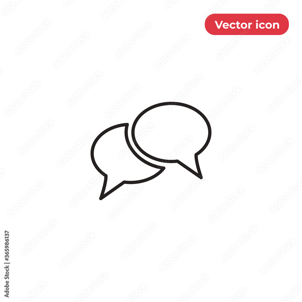 Speech bubble icon vector. Message sign Speech bubble icon vector. Message sign