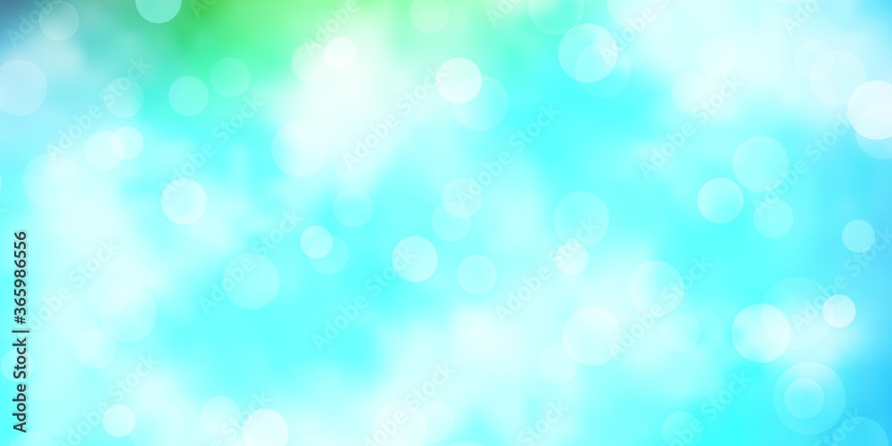 Light Blue, Green vector backdrop with dots. Abstract decorative design in gradient style with bubbles. Pattern for websites. Light Blue, Green vector backdrop with dots. Abstract decorative design in gradient style with bubbles. Pattern for websites.